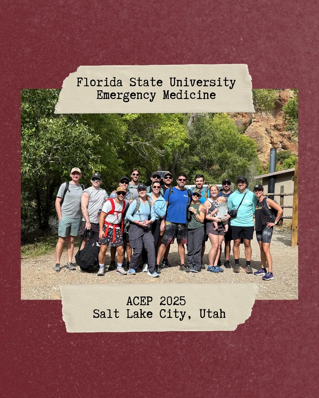 Residents hiking together at ACEP 2025 in Utah