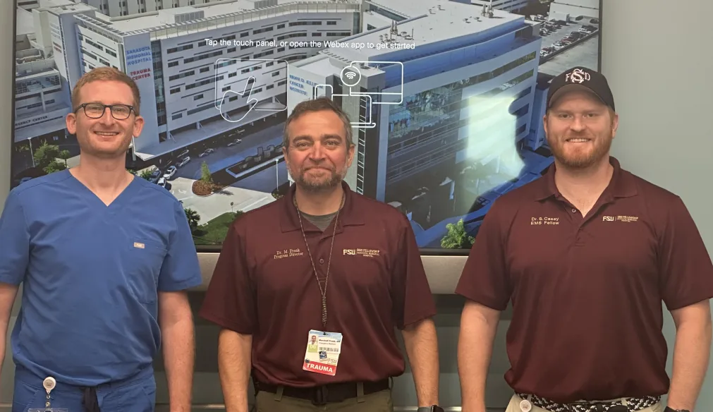 Dr. Frank with the EMS fellows